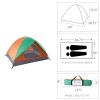 Waterproof 2 People Double Door Camping Hiking Sleeping Dome Tent + Carry Bag